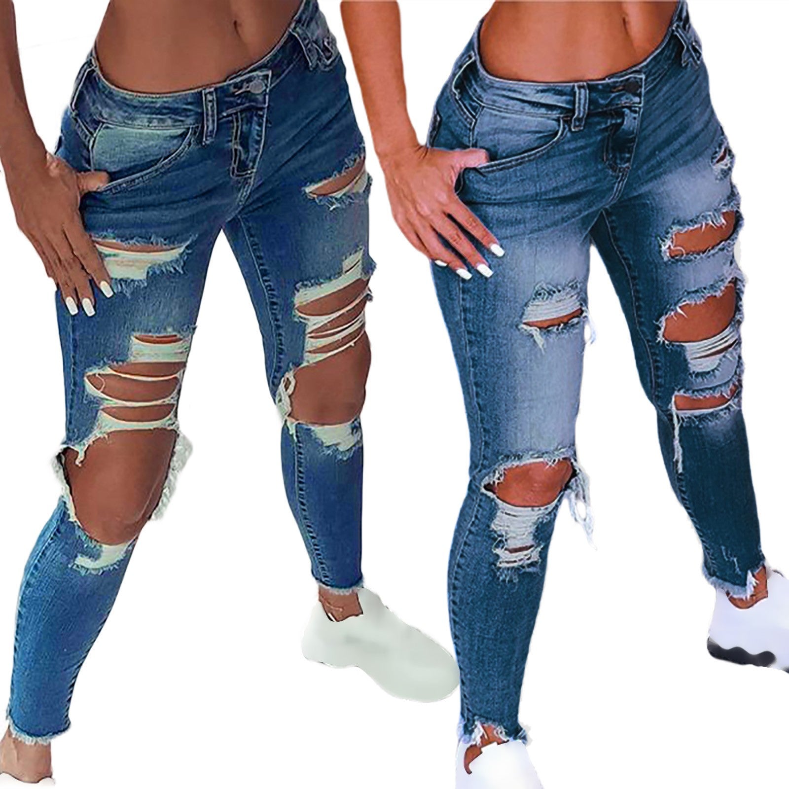 Street Style Sexy Ripped Jeans For Women - L&M LIFE PRODUCTS