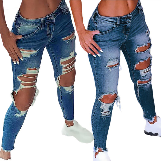 Street Style Sexy Ripped Jeans For Women - L&M LIFE PRODUCTS