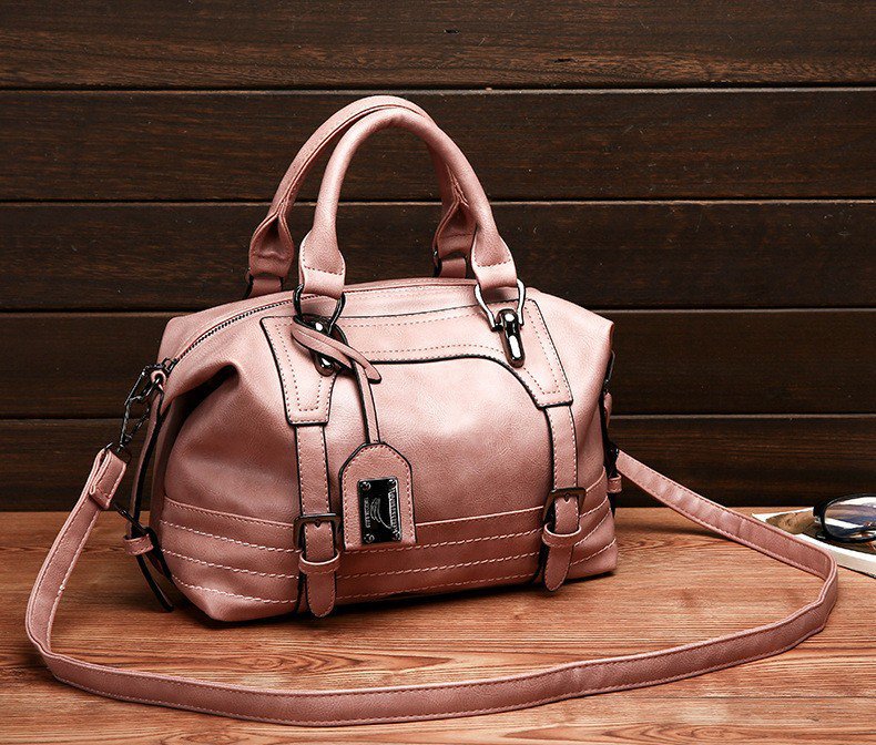 Shoulder Messenger Portable Boston Bag Single Shoulder Bag Soft Leather Trendy Bag - L&M LIFE PRODUCTS