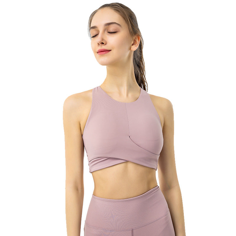 Sports Underwear Women Shockproof Running Gather Fitness Bra With Chest Pad And Beautiful Back Yoga Vest - L&M LIFE PRODUCTS