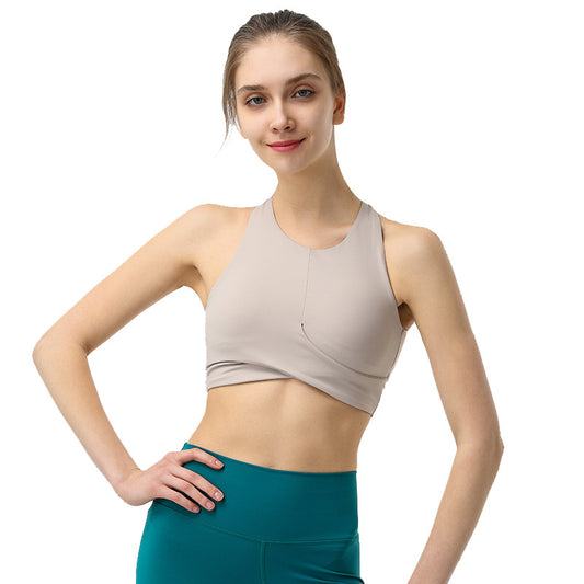 Sports Underwear Women Shockproof Running Gather Fitness Bra With Chest Pad And Beautiful Back Yoga Vest - L&M LIFE PRODUCTS