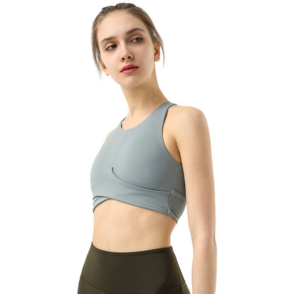Sports Underwear Women Shockproof Running Gather Fitness Bra With Chest Pad And Beautiful Back Yoga Vest - L&M LIFE PRODUCTS