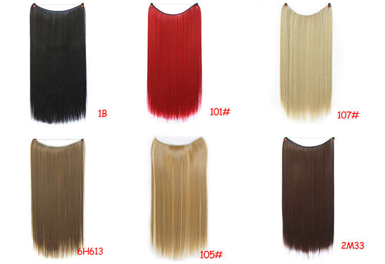 Straight And Curly Hair High Temperature Silk Fish Line Hair Extension Piece - L&M LIFE PRODUCTS