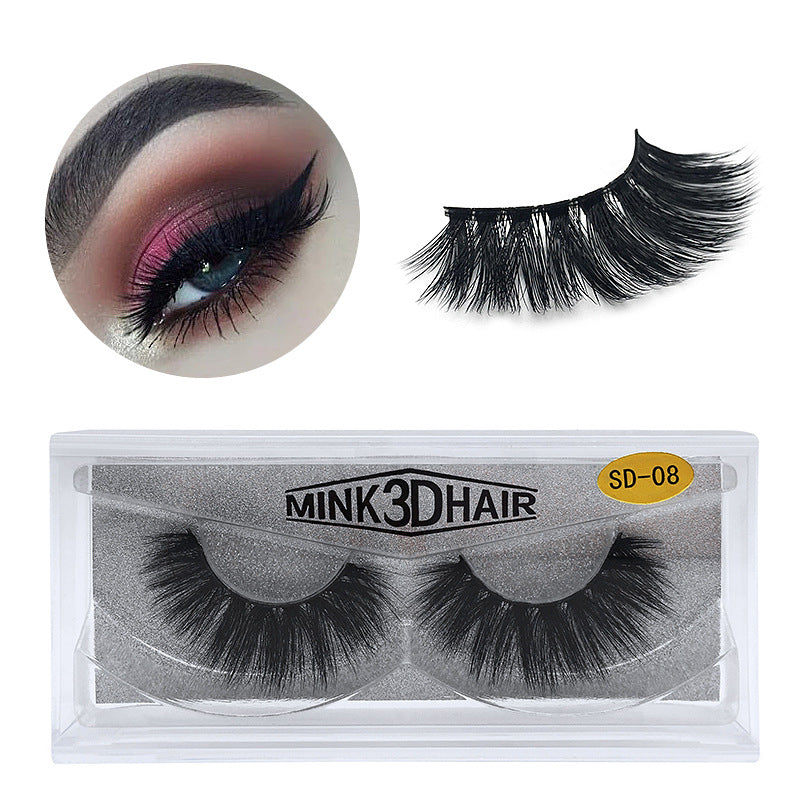 SD exaggerated mink eyelashes 3D stereo 25 dense false eyelashes - L&M LIFE PRODUCTS