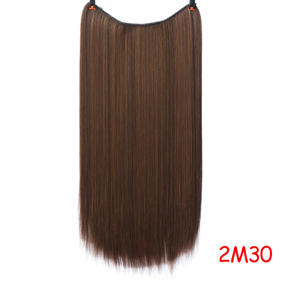 Straight And Curly Hair High Temperature Silk Fish Line Hair Extension Piece - L&M LIFE PRODUCTS