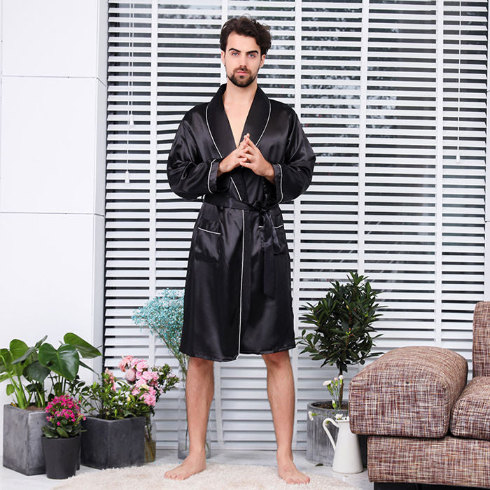 Summer thin silk long-sleeved pajamas - L&M LIFE PRODUCTS
