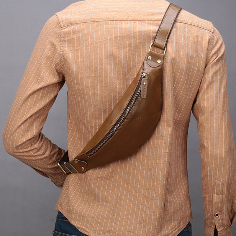 Leather men's cell phone belt bag - L&M LIFE PRODUCTS