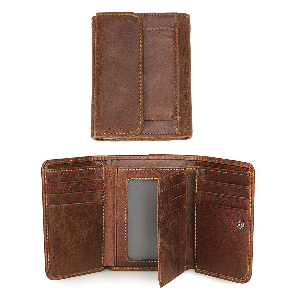 Men's ultra-thin leather wallet - L&M LIFE PRODUCTS