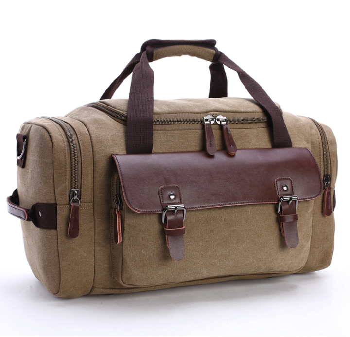 Travel bag student shoulder slung hand bag large capacity travel canvas bag luggage bag - L&M LIFE PRODUCTS