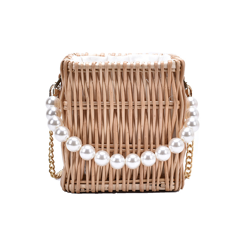 Female Pearl Woven Bag Crossbody Bag - L&M LIFE PRODUCTS