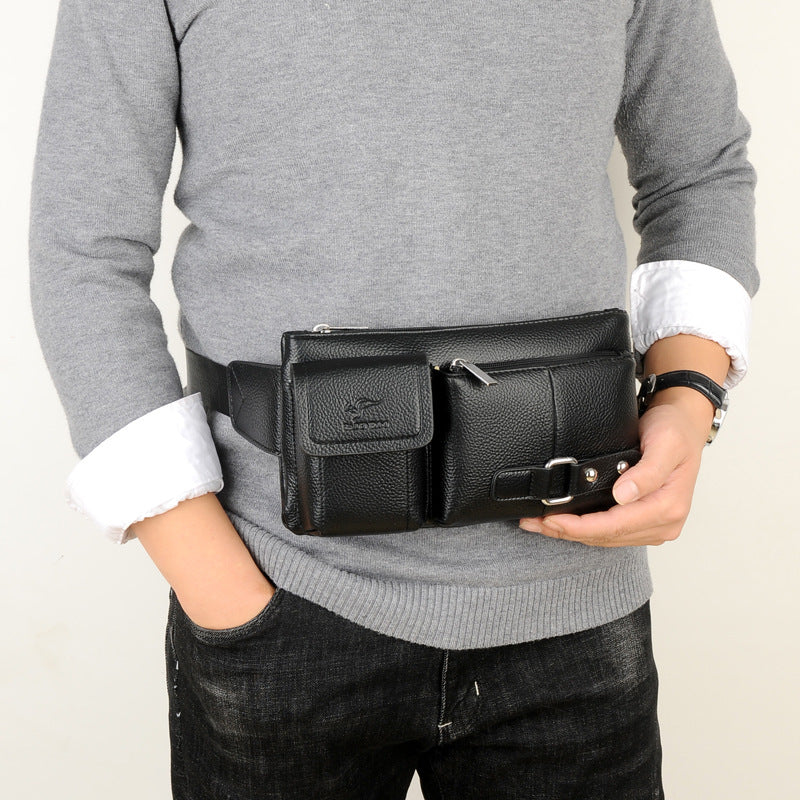 Men's Waist Bag Sports Leather Bag Chest Bag Casual Shoulder Bag Messenger Bag - L&M LIFE PRODUCTS