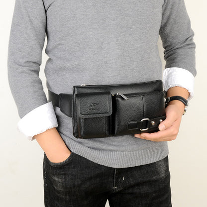 Men's Waist Bag Sports Leather Bag Chest Bag Casual Shoulder Bag Messenger Bag - L&M LIFE PRODUCTS