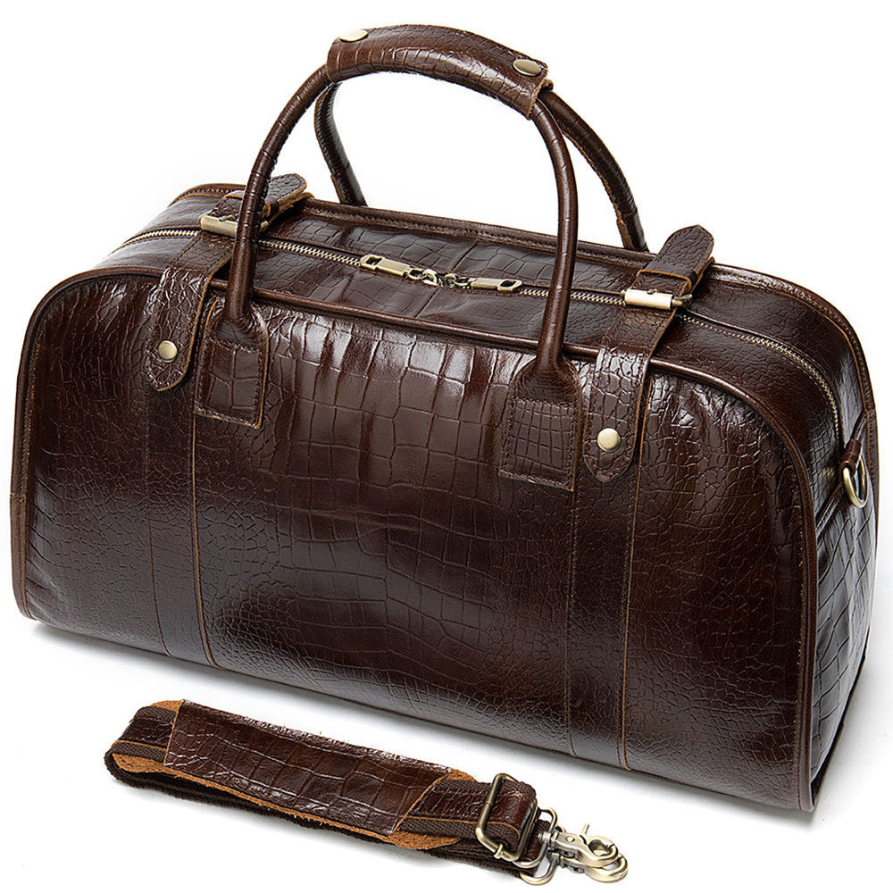 Leather Handmade Large-capacity Short-distance Travel Bag - L&M LIFE PRODUCTS