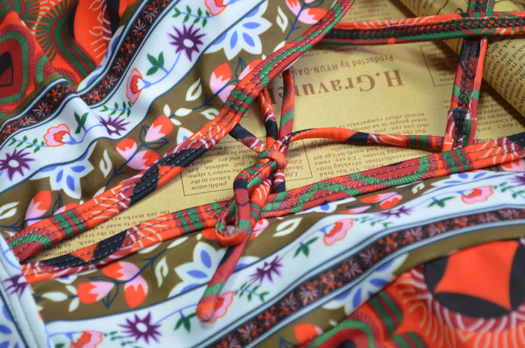 Printed women's one-piece swimsuit - L&M LIFE PRODUCTS