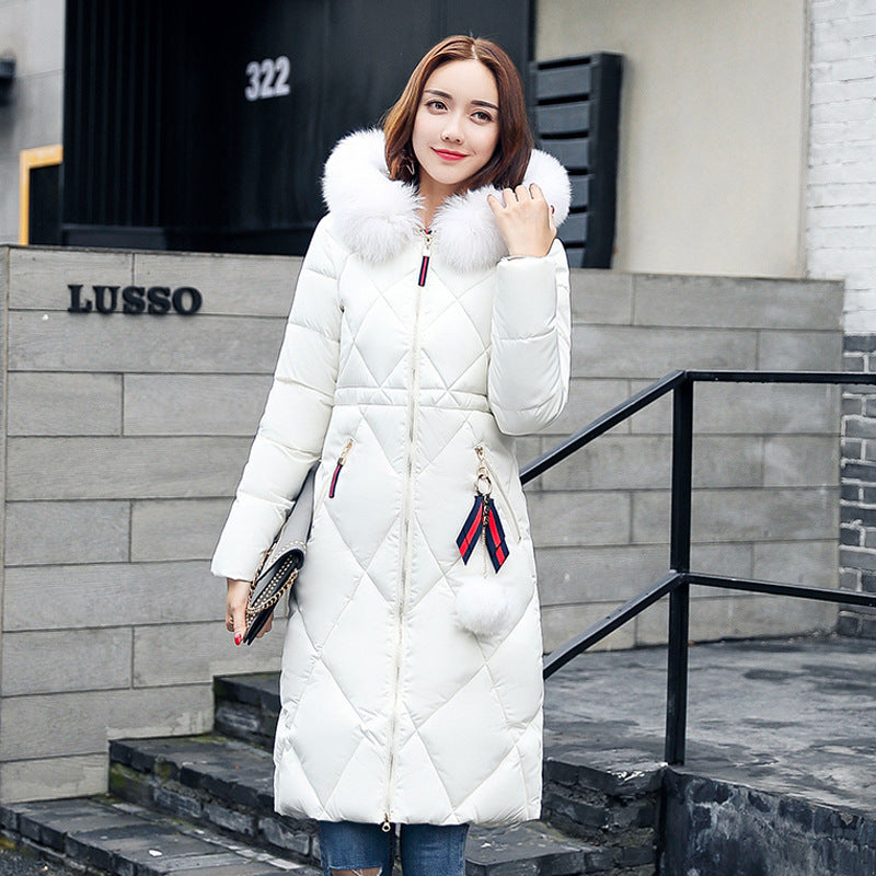 Long hooded padded down coat coat women - L&M LIFE PRODUCTS