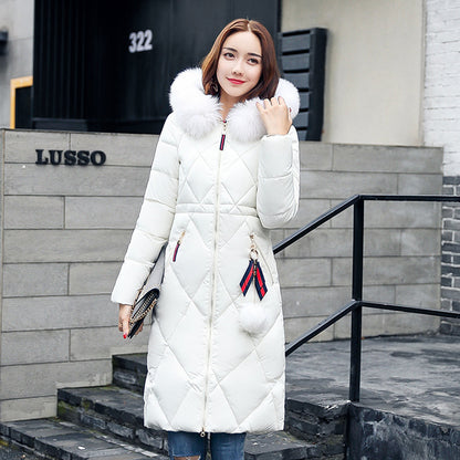 Long hooded padded down coat coat women - L&M LIFE PRODUCTS