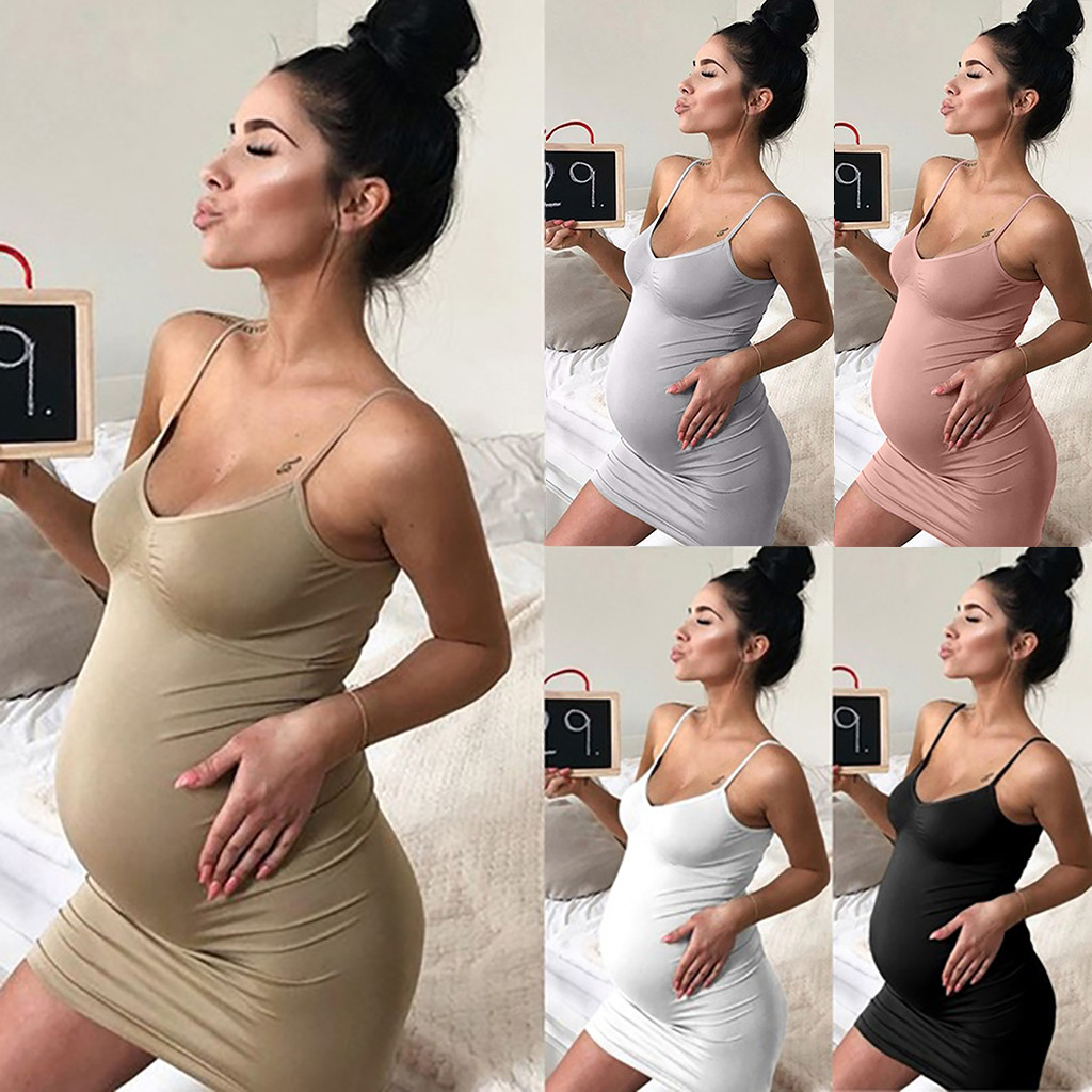 Maternity Clothes Sexy Solid Sleeveless Deep V - L&M LIFE PRODUCTS