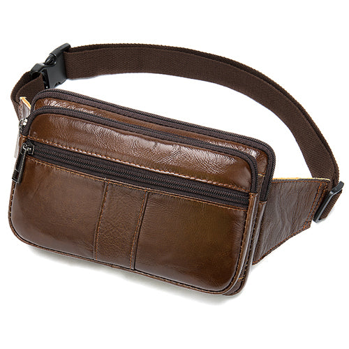 Leather Men's head leather waist bag - L&M LIFE PRODUCTS