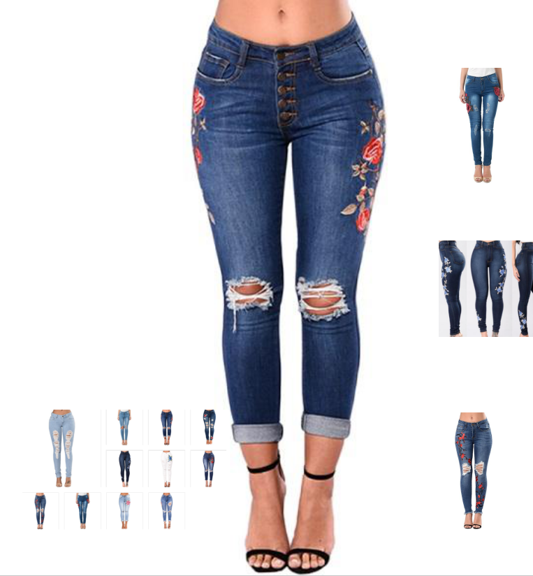 Ripped Jeans For Women 2021 Women Jeans Pencil Pants Denim Jeans - L&M LIFE PRODUCTS