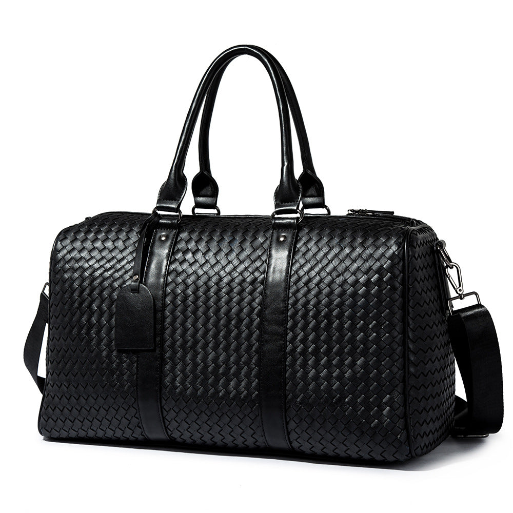 Spot spring new European and American style neutral travel bag business portable big bag solid color single shoulder hand-woven bag - L&M LIFE PRODUCTS