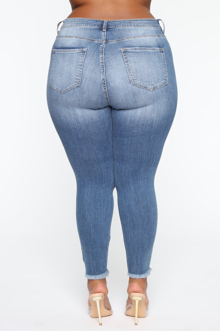 Stretch Ripped Women Plus Size Jeans Plus Size Jeans - L&M LIFE PRODUCTS