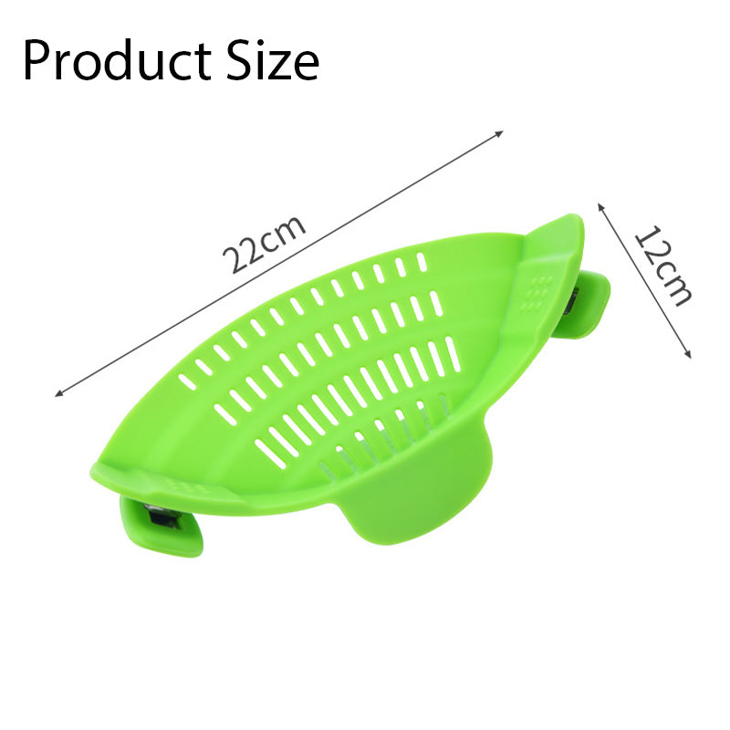 Universal Silicone Clip-on Pan Pot Strainer Anti-spill Pasta Pot Strainer Food Grade Rice Fruit Colander Strainer - L&M LIFE PRODUCTS