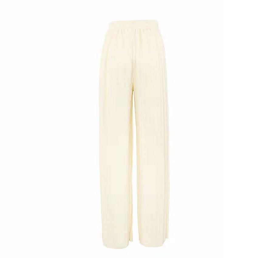 New Autumn And Winter Pleated Shirt  Pleated Trousers Suit - L&M LIFE PRODUCTS