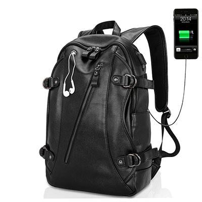 Usb Charging Leather Backpacks - L&M LIFE PRODUCTS