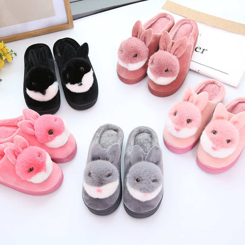 Cute rabbit ball cotton slippers - L&M LIFE PRODUCTS