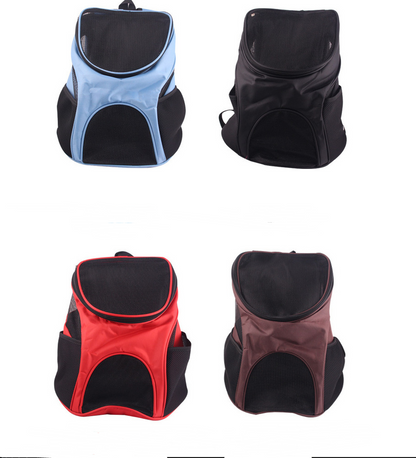 New pet backpack Oxford mesh breathable dog backpack outdoor travel cat bag dog out portable backpack - L&M LIFE PRODUCTS