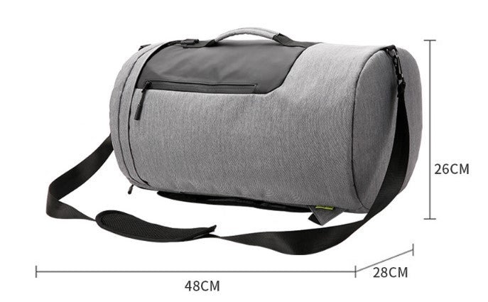 Large-capacity duffel bag men's gym bag waterproof folding cylinder bag - L&M LIFE PRODUCTS