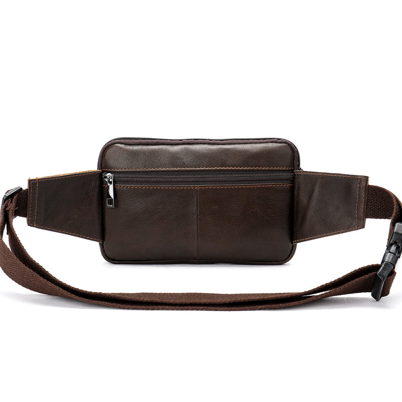 Leather Men's head leather waist bag - L&M LIFE PRODUCTS