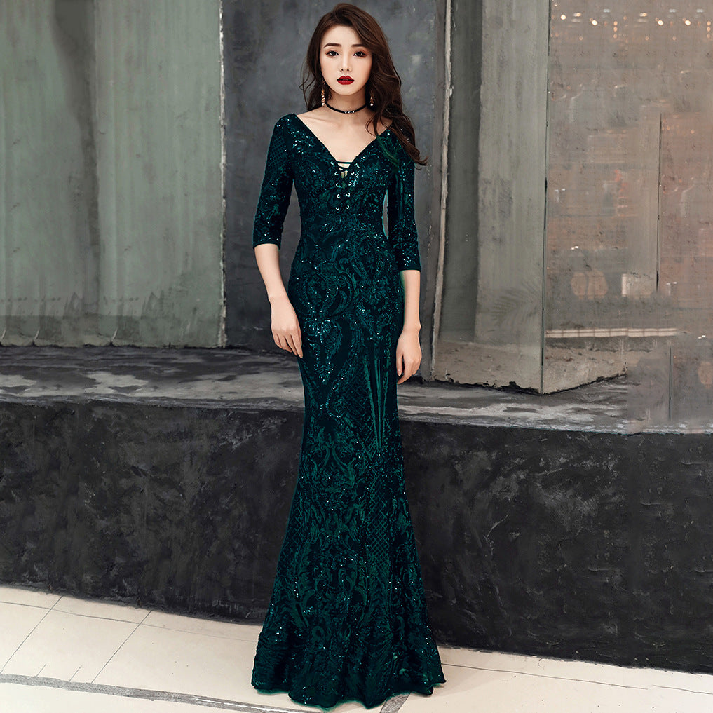 Sexy fishtail dress in sequined evening dress - L&M LIFE PRODUCTS