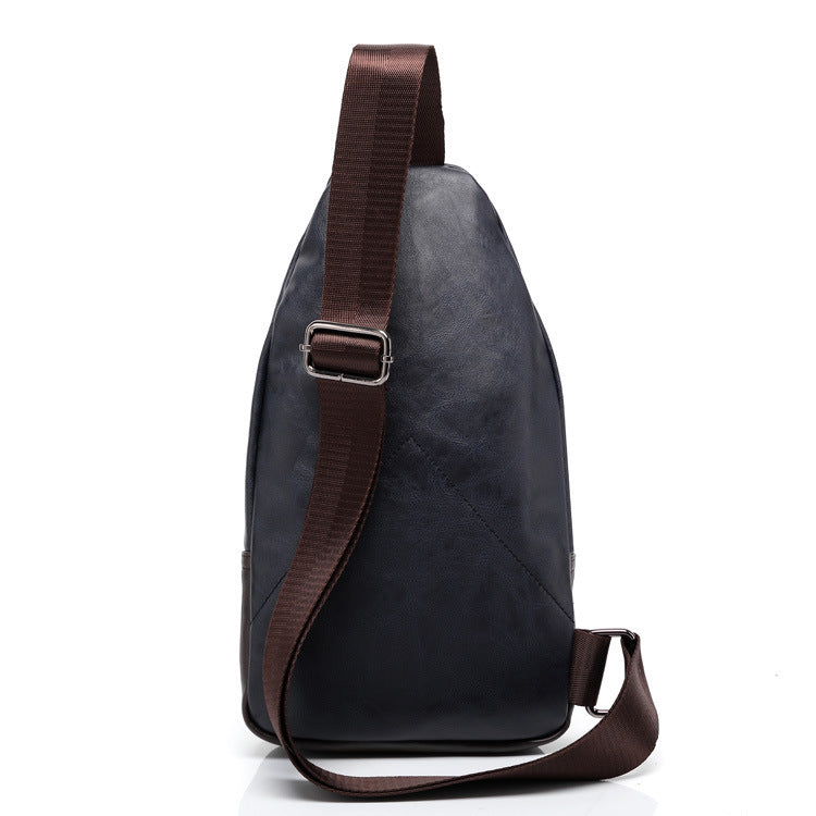 2023 New Korean Men's Fashion Leather Chest Bag Shoulder Bag Messenger Bag Bag Riding Backpack - L&M LIFE PRODUCTS