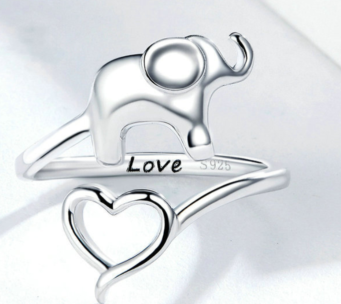 Cute animal heart shaped sterling silver ring - L&M LIFE PRODUCTS