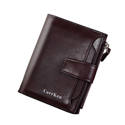 Men's Wallet Short Button Wallet Large Capacity - L&M LIFE PRODUCTS