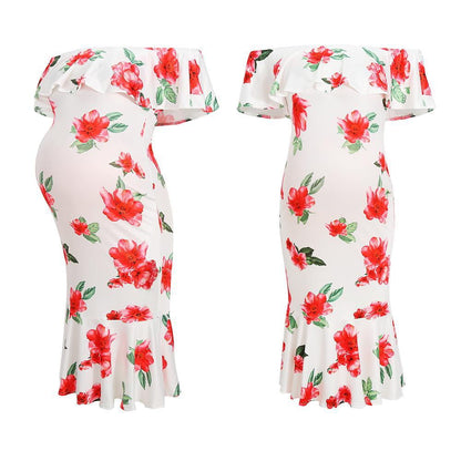 Maternity dresses Mother Pregnancy Floral dresses - L&M LIFE PRODUCTS