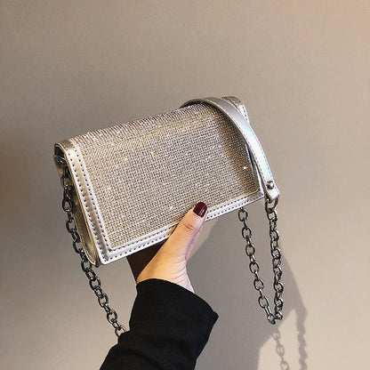 Sparkling Diamond Small Square Bag All-match Chain Shoulder Messenger Bag - L&M LIFE PRODUCTS