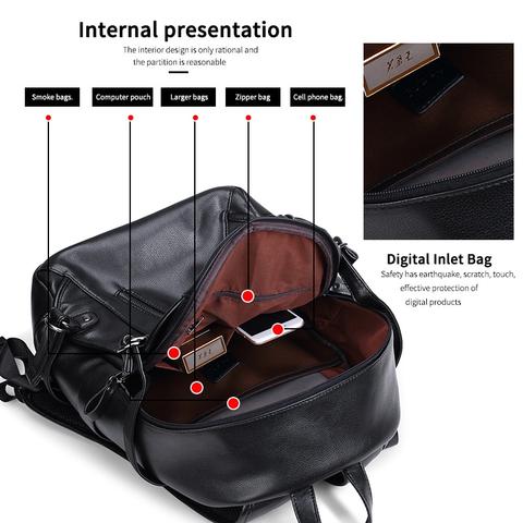 Usb Charging Leather Backpacks - L&M LIFE PRODUCTS