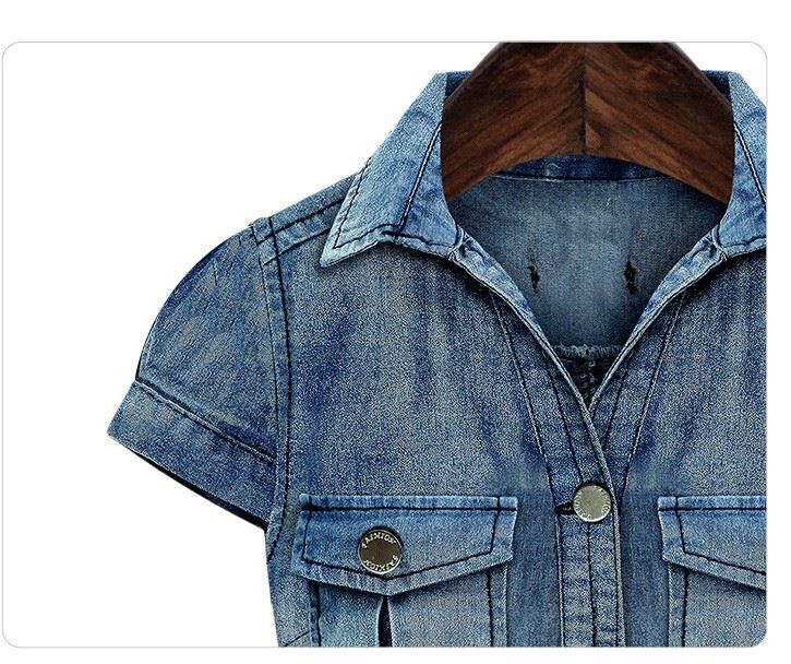Summer New Retro Short-sleeved Denim Dress - L&M LIFE PRODUCTS