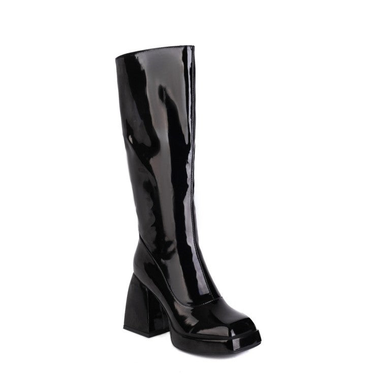 Fashion Waterproof Platform Candy Color High Boots Women - L&M LIFE PRODUCTS