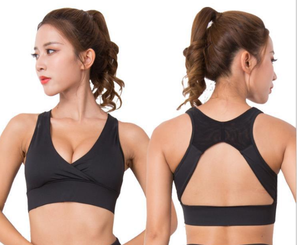 Women's quick-drying sports bra women's yoga clothing Shock-collecting V-neck sexy fitness sports underwear - L&M LIFE PRODUCTS