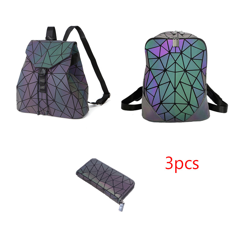 Luminous Makeup Bag Lattice Design Geometric Bag - L&M LIFE PRODUCTS