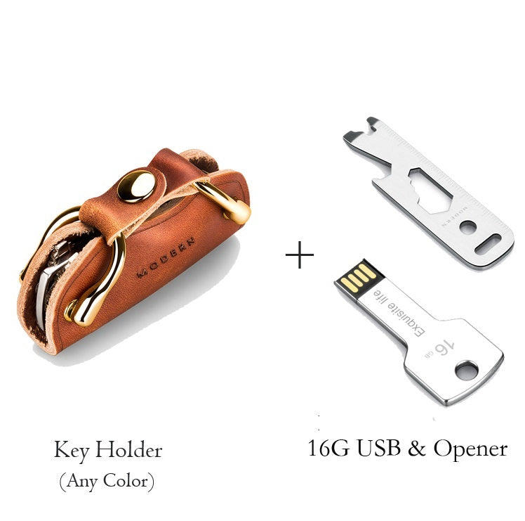 Leather key case multi-function key ring - L&M LIFE PRODUCTS