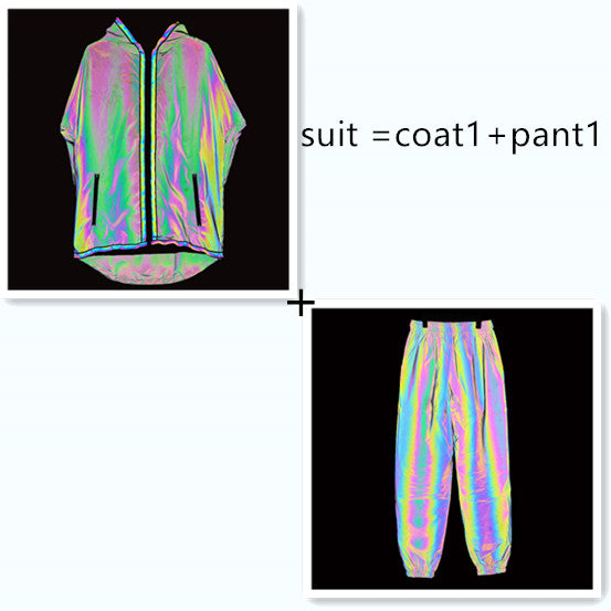 Men Autumn Winter Seven Colored Night Reflective Pants Street Dance Jogger Pants Unisex Couple Hip Hop Punk Trousers - L&M LIFE PRODUCTS