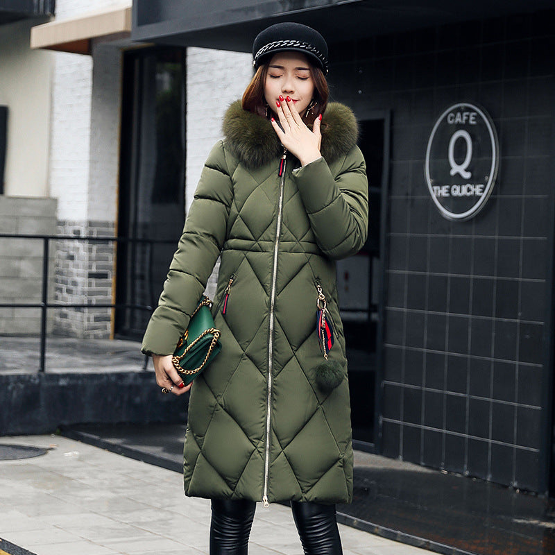 Long hooded padded down coat coat women - L&M LIFE PRODUCTS