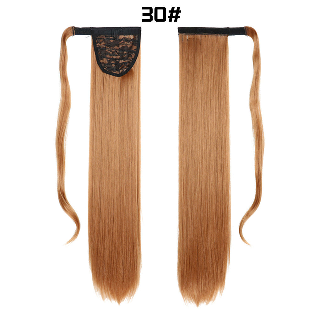 European And American Long Straight Hair Velcro Ponytail - L&M LIFE PRODUCTS