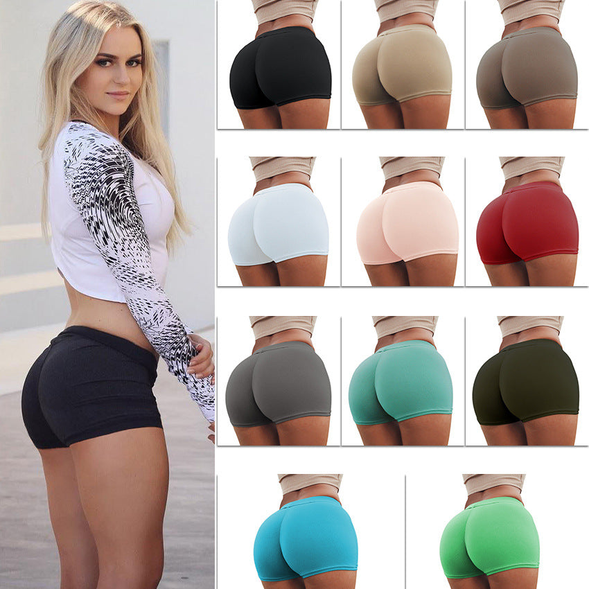 High Waist Stretch Fitness Yoga Gym Shorts Seamless Short Scrunch Butt - L&M LIFE PRODUCTS