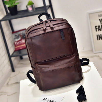 Retro casual backpack backpack men computer bag student bag Korean female leather travel tide one generation - L&M LIFE PRODUCTS