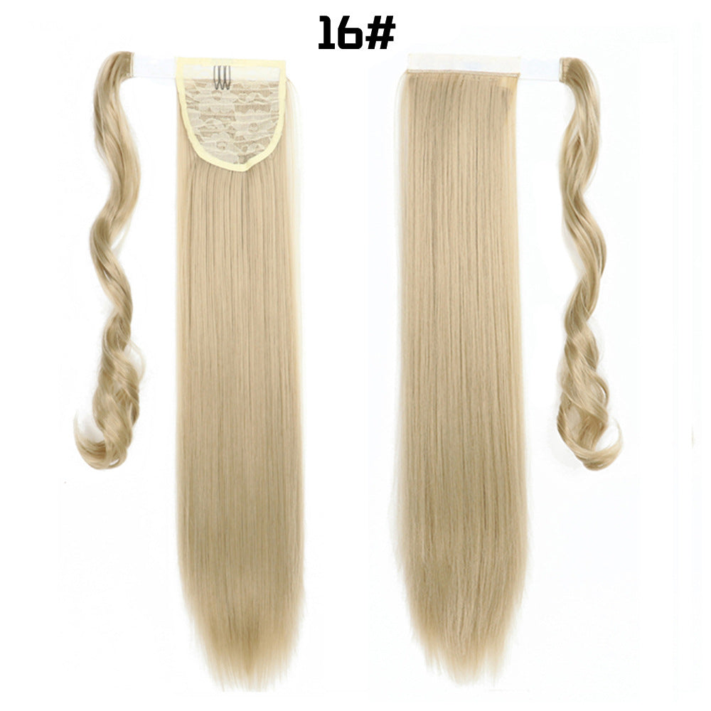 European And American Long Straight Hair Velcro Ponytail - L&M LIFE PRODUCTS